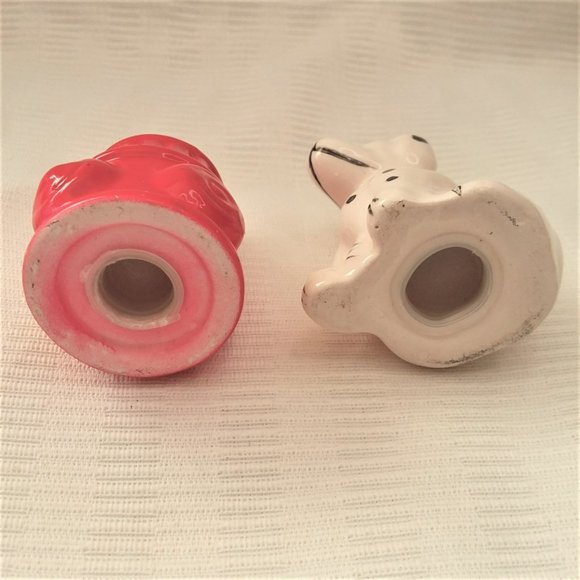 Salt & Pepper Shakers Dalmation Dog Red Fire Hydrant Set Vintage Retro - Picture 3 of 7